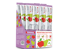 Пастила яблуко-груша Вітамінка. Коробка 15 г. х 25 шт.
