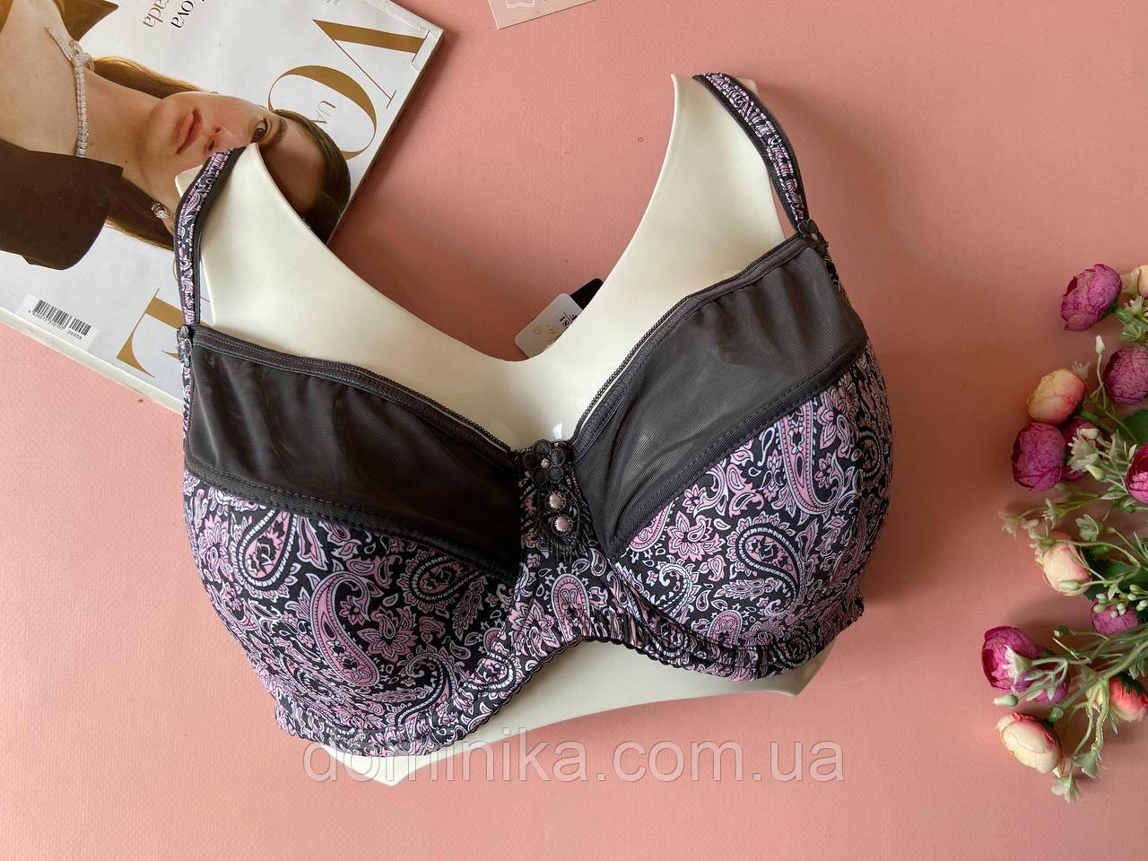 80/85/90F Бюстгальтер великого розміру, великий ліфчик на чашку F сірий