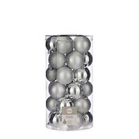 Елочные шарики 30 шт, 6 см, "House of Seasons" пластик, цвет серебро