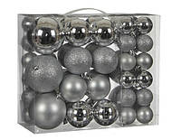 Елочные шарики 46 шт, "House of Seasons" пластик, цвет серебро