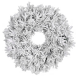 Вінок ø 45 см декоративний Dinsmore Frosted зелений зі снігом