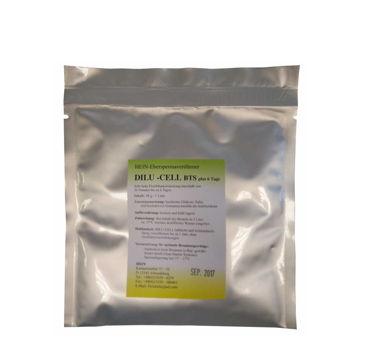 Розріджувач сперми хряка 6 - денний DILU CELL BTS