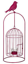 Виріб декоративне у вигляді клітки для птахів, комплект із 4-х шт. рожевий
