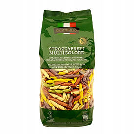 Кольорові макарони  Gusto Bello Strozzapreti Multicolore 500 г.