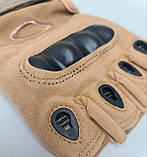 Перчатки тактичні безпалі, Розмір: Medium, Factory Pilot Gloves Half Palm, Колір: Tan, фото 3