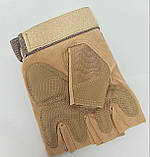 Перчатки тактичні безпалі, Розмір: Medium, Factory Pilot Gloves Half Palm, Колір: Tan, фото 8