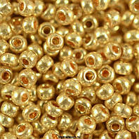 18383 Чеський бісер Preciosa 10 для вишивання золотий срібний позолочений яскравий Бісер