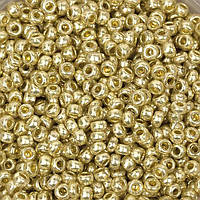 18386 Чеський бісер Preciosa 10 для вишивання золотий срібний позолочений яскравий Бісер