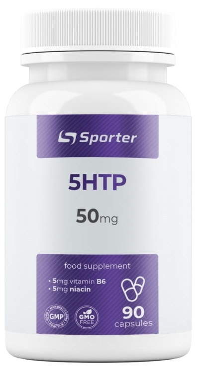 Антистесс, поліпшення роботи мозку Sporter 5HTP 50mg - 90 капс