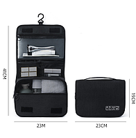 Дорожня косметичка підвісна для ванної кімнати Hongxing T66 чорна