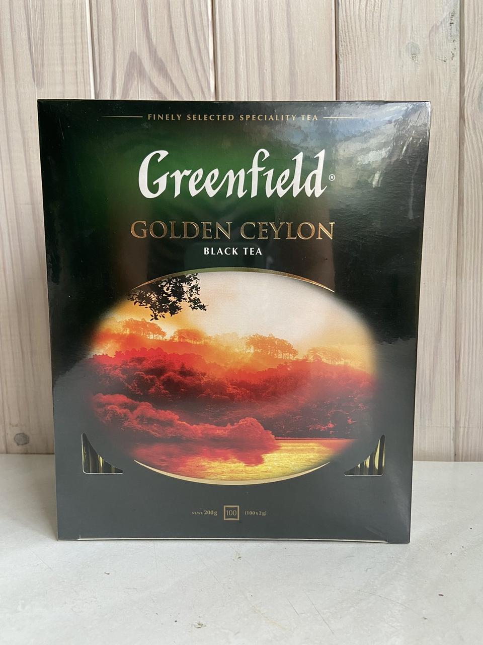 Чай Черный GREENFIELD GOLDEN CEYLON 100 Пакетов ХоРеКа — Купить ...