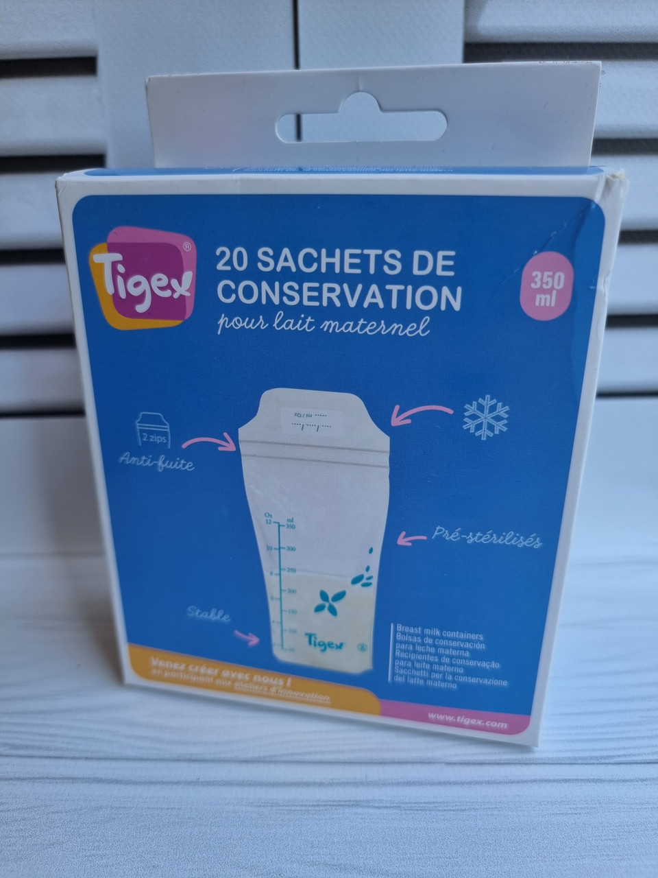 Пакети для зберігання (заморожування) грудного молока Tigex 20 шт