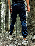 Модні чоловічі повсякденні штани карго на гумці з бічними кишенями, фото 3