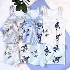 Набір білизни для хлопчика донелла від 2 до 3 років Donella комплект майка труси для хлопчика ціна за 1шт