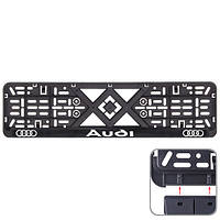 Автомобильная рамка под номер с рельефной надписью AUDI Vitol PH-AUD