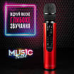Караоке мікрофон Losso M6 Premium Duet червоний зі стерео звуком, фото 4