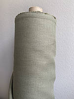 Лляна костюмна тканина кольору хакі, 100% льон, колір 594