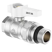 Кран американка 3/4 біле "руків’я-прапорець" 20 MIRAYA PN40