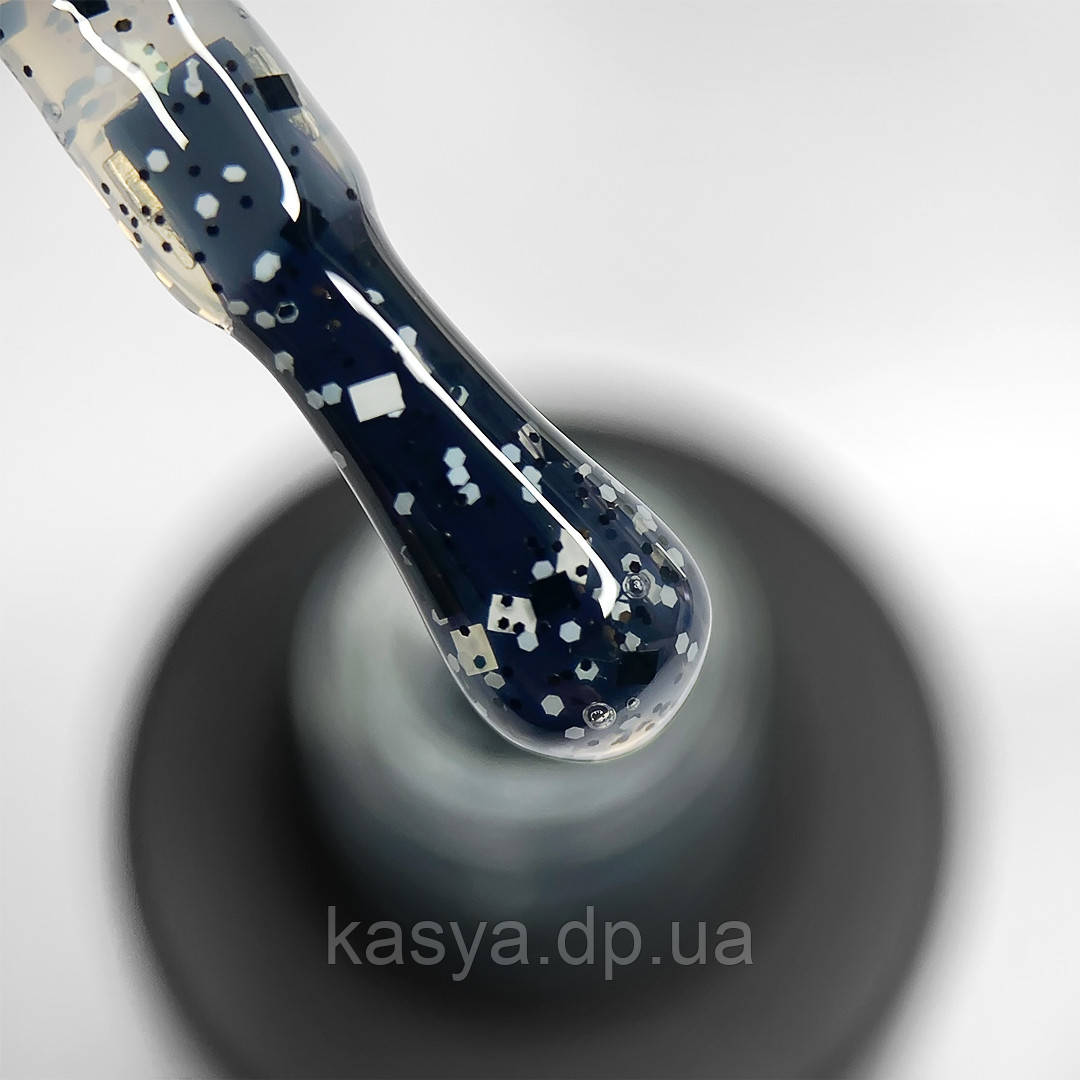 Топ для гель-лаку без липкого шару із каміфубуками Saga Professional TOP Geometry №01, 8 мл
