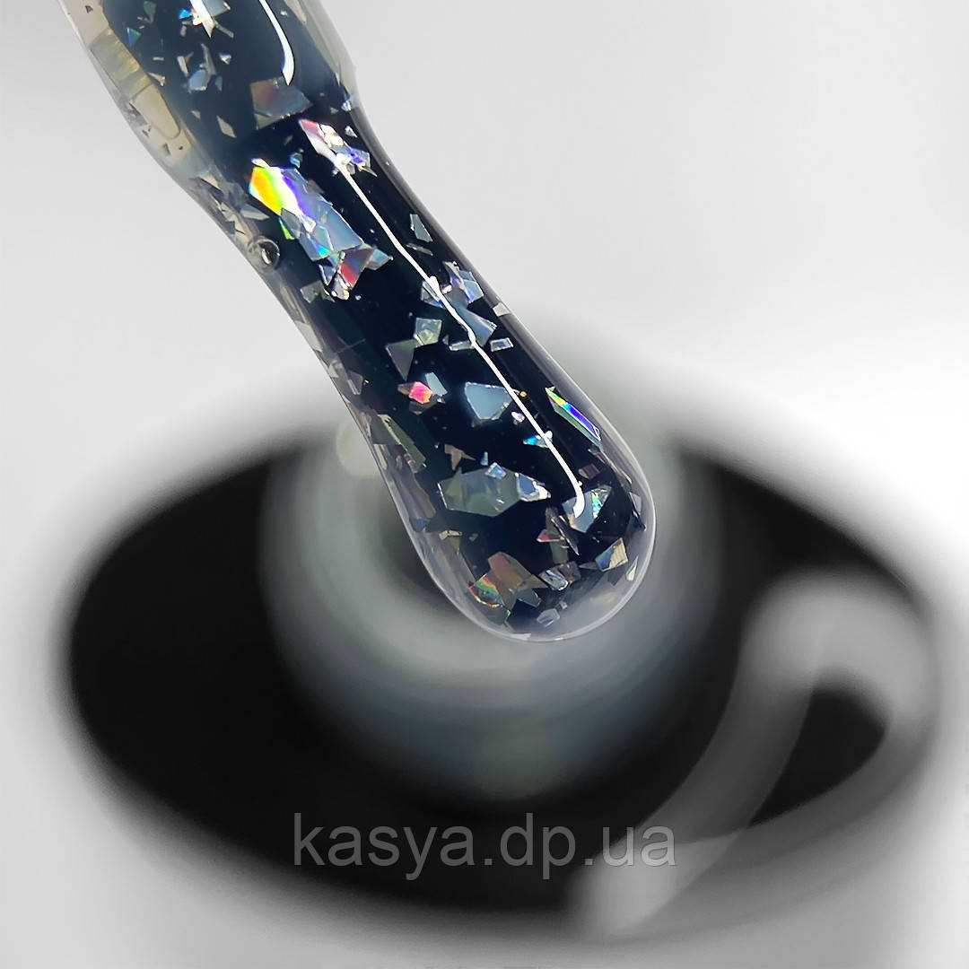 Топ для гель-лаку без липкого шару із каміфубуками Saga Professional TOP Geometry №06, 8 мл