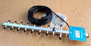 Антена 1610-3050 МГц Yagi GJX-13 дБ, 25 Вт, 10 м кабелю RG-58U N-male (штир)