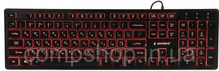 Клавіатура Gembird KB-UML3-01-UA Black USB (код 116982), фото 1