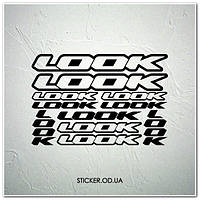Набір наклейок на велосипед "LOOK", наклейки на раму.
