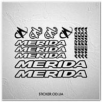 Набір наклейок на велосипед "MERIDA", наклейки на раму.