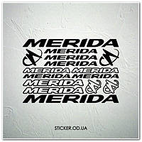 Набір наклейок на велосипед "MERIDA", наклейки на раму.