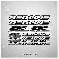 Набір наклейок на велосипед "REDLINE", наклейки на раму.