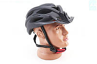 Шлем велосипедный L + фонарь задний, съемный козырек, 19 вент. отверстия, системы регулировки по размеру