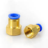 Фітинг швидкознімний для пневмошланга 12 мм, різьблення 1/2" (мама) латунний, фото 2