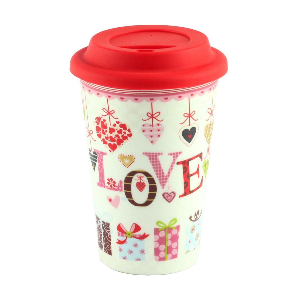 Термокружка "Mug to go love", фарфор