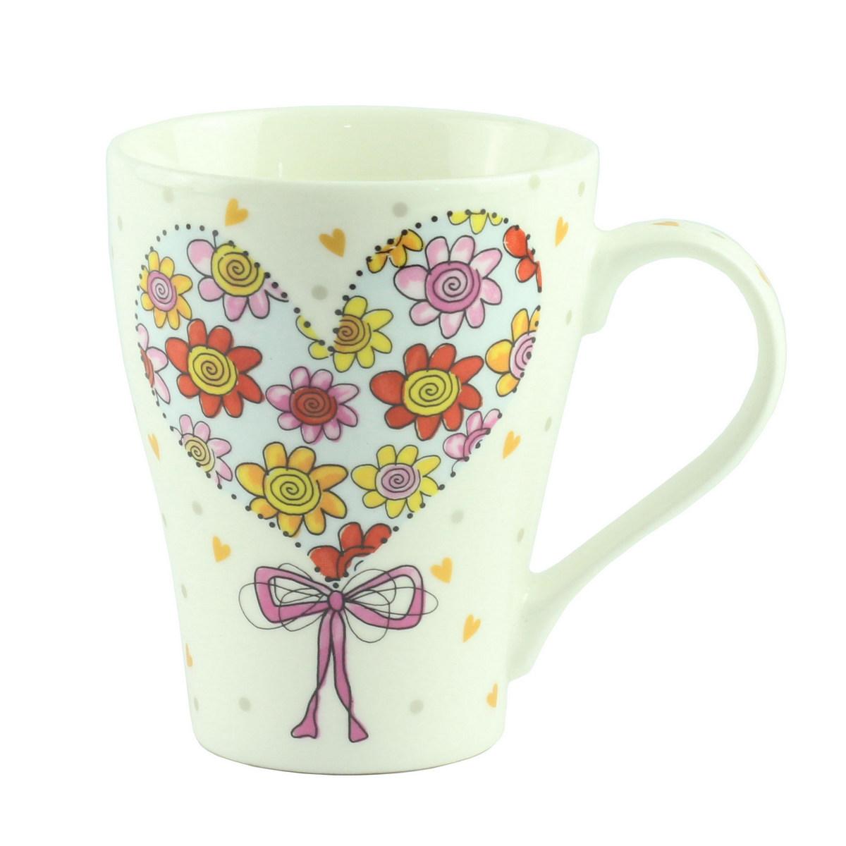 Кухоль "Серце з ромашок" порцеляна, фото 1