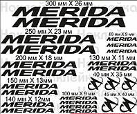 Виниловые наклейки на велосипед - Набор Merida белый цвет (24шт)