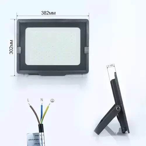 Світлодіодний LED прожектор 200W 18000Lm 6200K IP65 BIOM S5-SMD-200-Slim Гарантія - 1 рік, фото 1