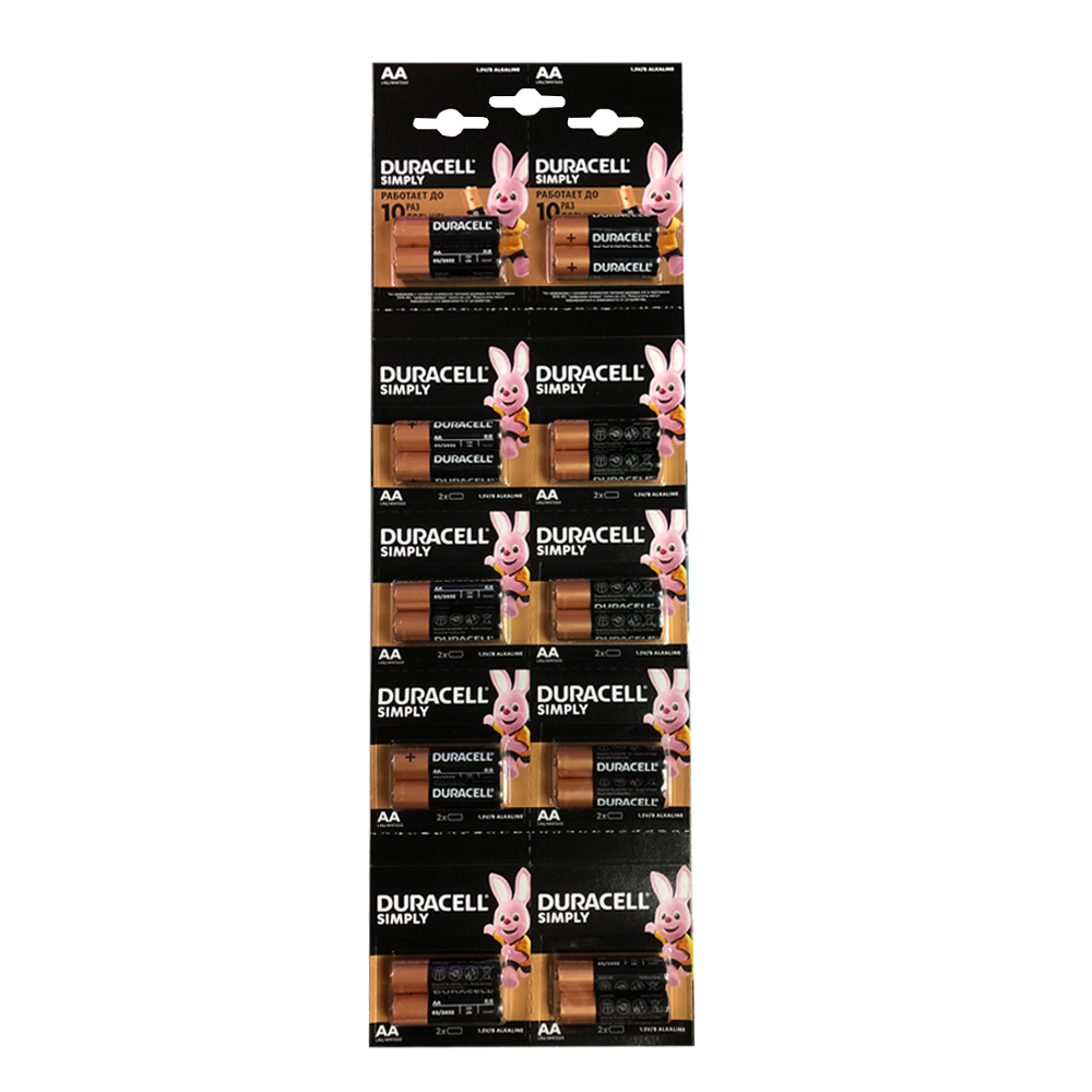 Батарейки AA (LR6) Duracell Simply Alkaline (1.5v) 20шт., фото 1