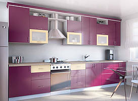 Модульна кухня з фарбованими фасадами МДФ від Київський Стандарт (17 варіантів кольору)