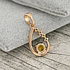 Кулон Алмазне сонце 36857 для ланцюжків до 3 мм розмір 22х10 мм жовті фіаніти вага 1.0 г позолота 18К, фото 3