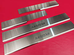Накладки на пороги MAZDA 3 2014-2019