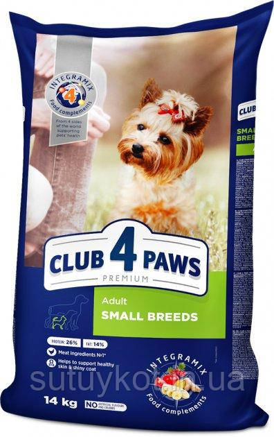 CLUB 4 PAWS Клуб 4 лапи сухий корм для міні порід  куркой, 14 кг, фото 1
