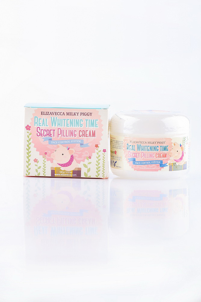 Пілінг-крем для обличчя проти пігментних плям ELIZAVECCA Milky Piggy Real Whitening Time Secret Pilling Cream 100 мл