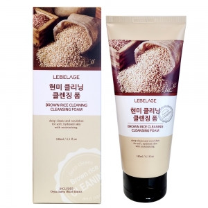 Очищаюча пінка для обличчя з коричневим рисом LEBELAGE BROWN RICE CLEANING FOAM