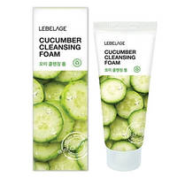 Пенка для умывания с экстрактом огурца LEBELAGE CLEANSING FOAM CUCUMBER 100 мл