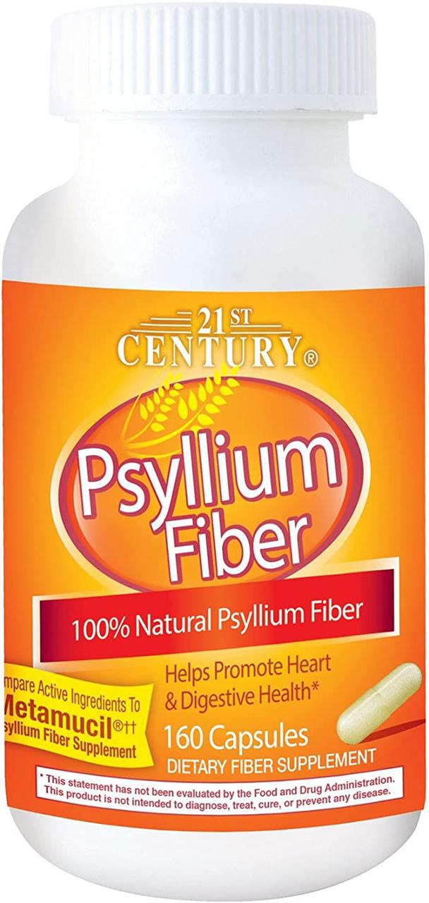 Клітковина з подорожника (псиліум) (Psyllium Fiber) 21st Century 160 капсул