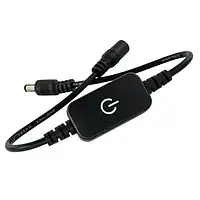 LED диммер сенсорний 6A, 12-24V, без пульта, сенсорний - регулювання на корпусі, чорний