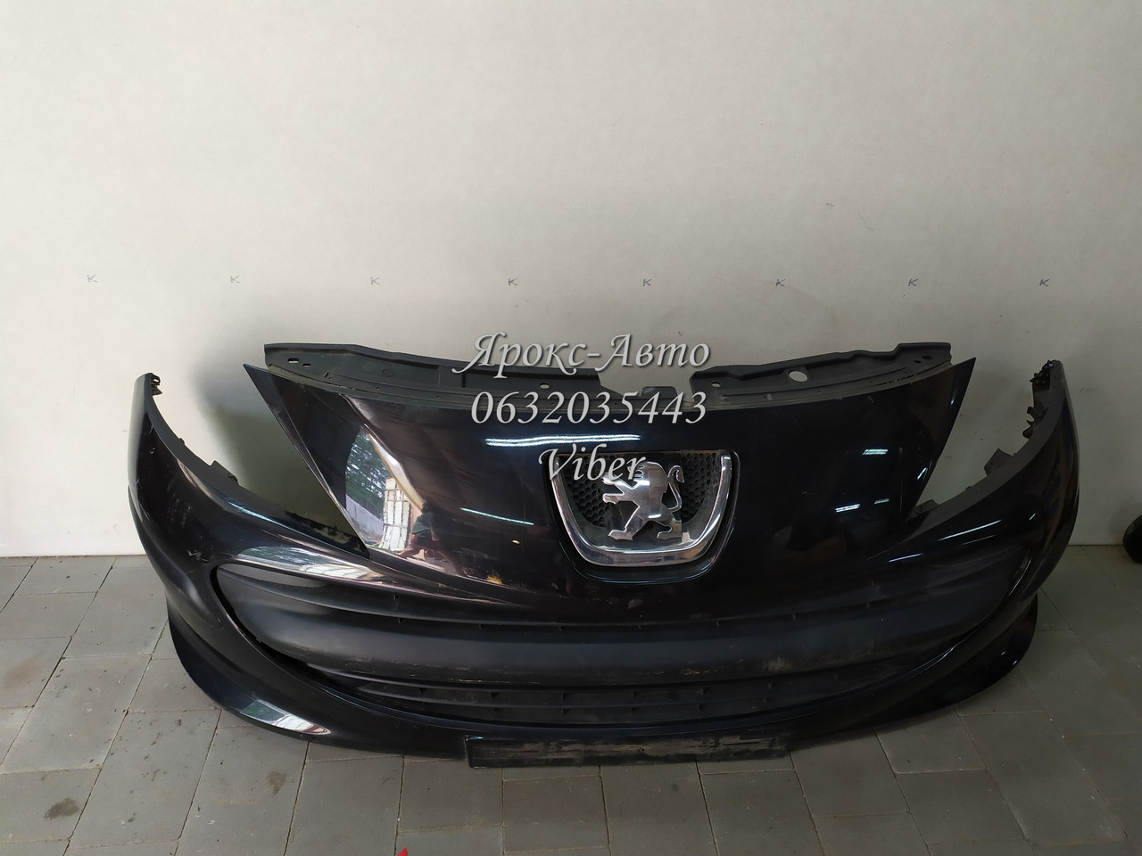 Бампер передній PEUGEOT 207 06-000034777 Подряпини потертості зламано кріплення, фото 1
