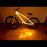 Яскрава підсвітка велосипеда світлодіодною смугою в силіконі. Колір — великогодзвінка (ржб) на пульті ДК!, фото 5