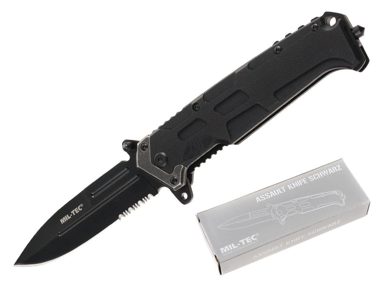 Складной нож Mil-Tec ASSAULT BLACK G10 EDC 15325500, фото 1