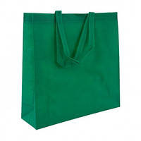 Эко сумка зелёная спанбонд 40*12*40 см (друк на сумках , промо сумки, печать на сумках, сумки оптом)